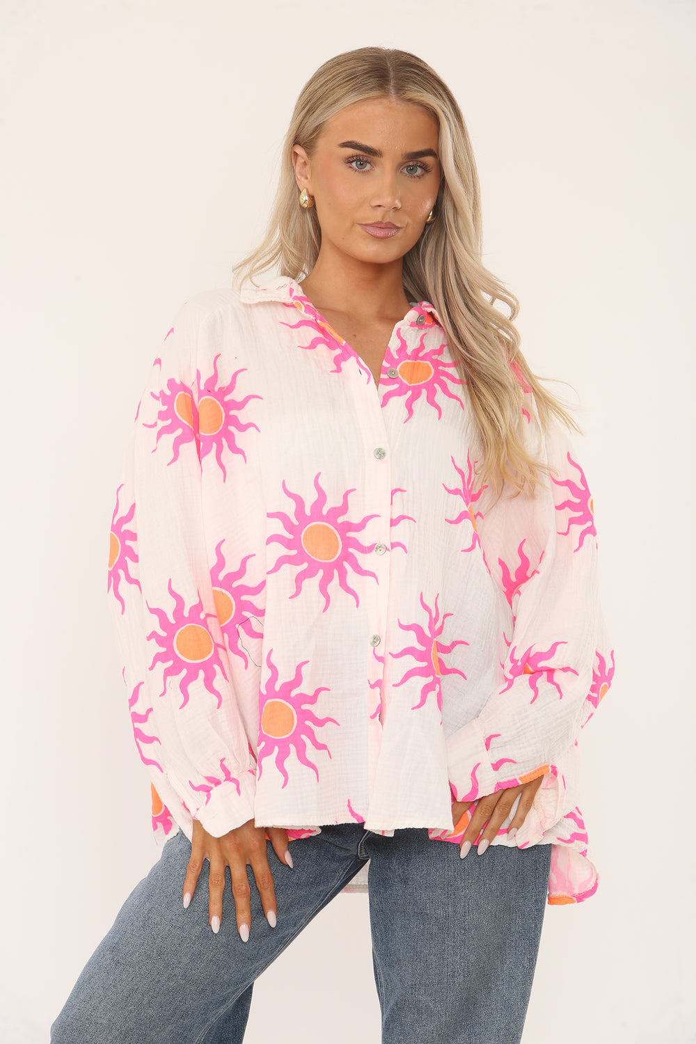 BRYONY Cheesecloth Shirt - Sun Print