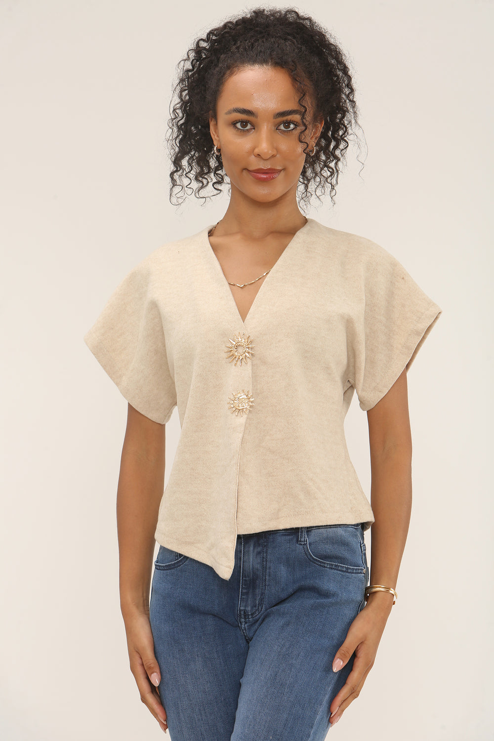 KITTY Gold Sun Asymmetric Knit
