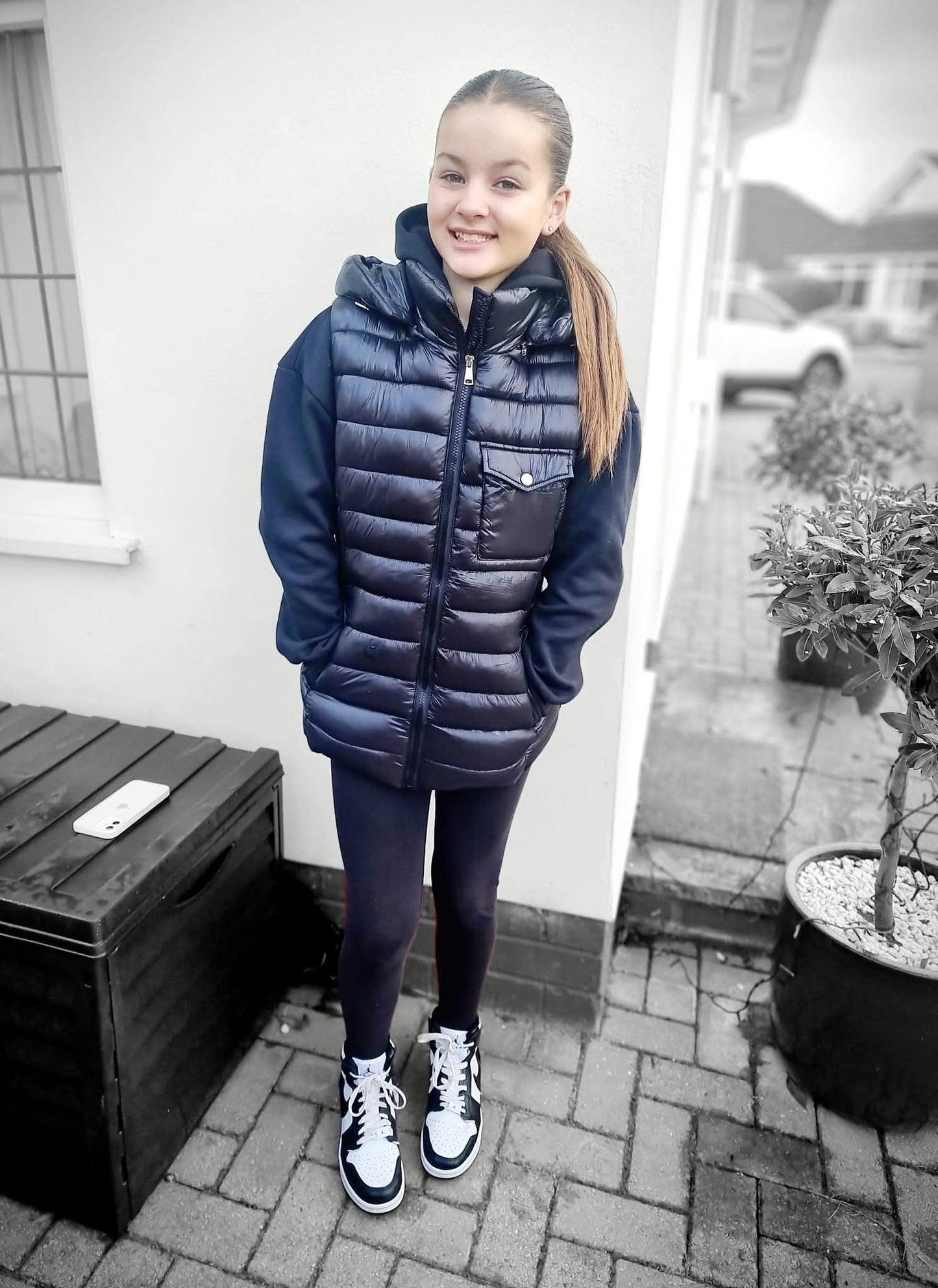 LEXY High Shine Short Hooded Gillet