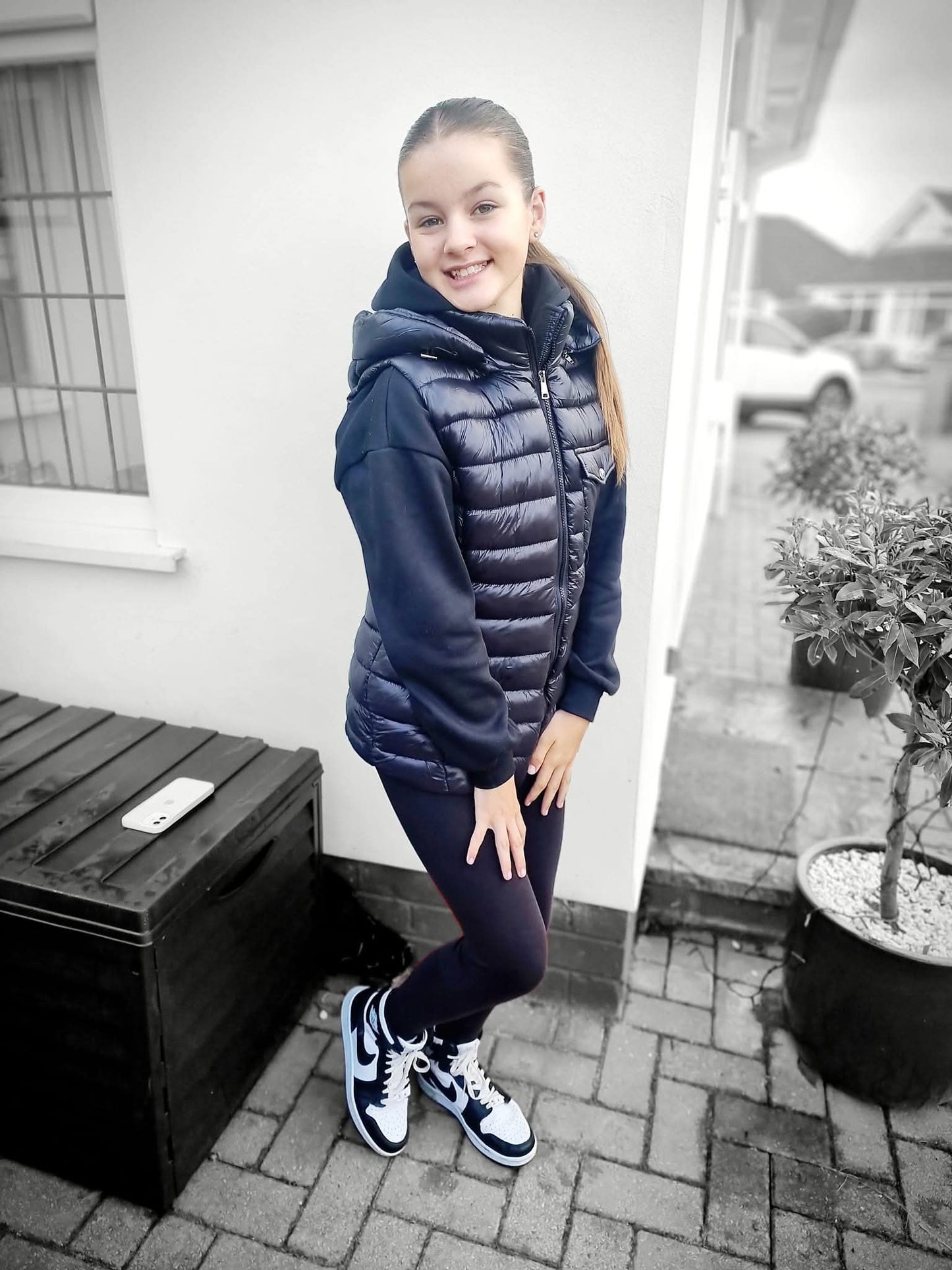 LEXY High Shine Short Hooded Gillet