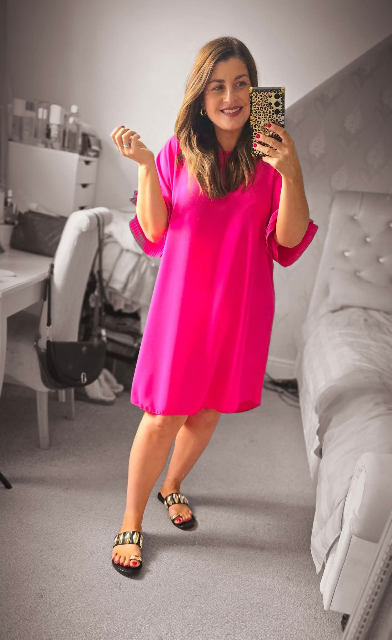 MONTY Pleat Sleeve Dress