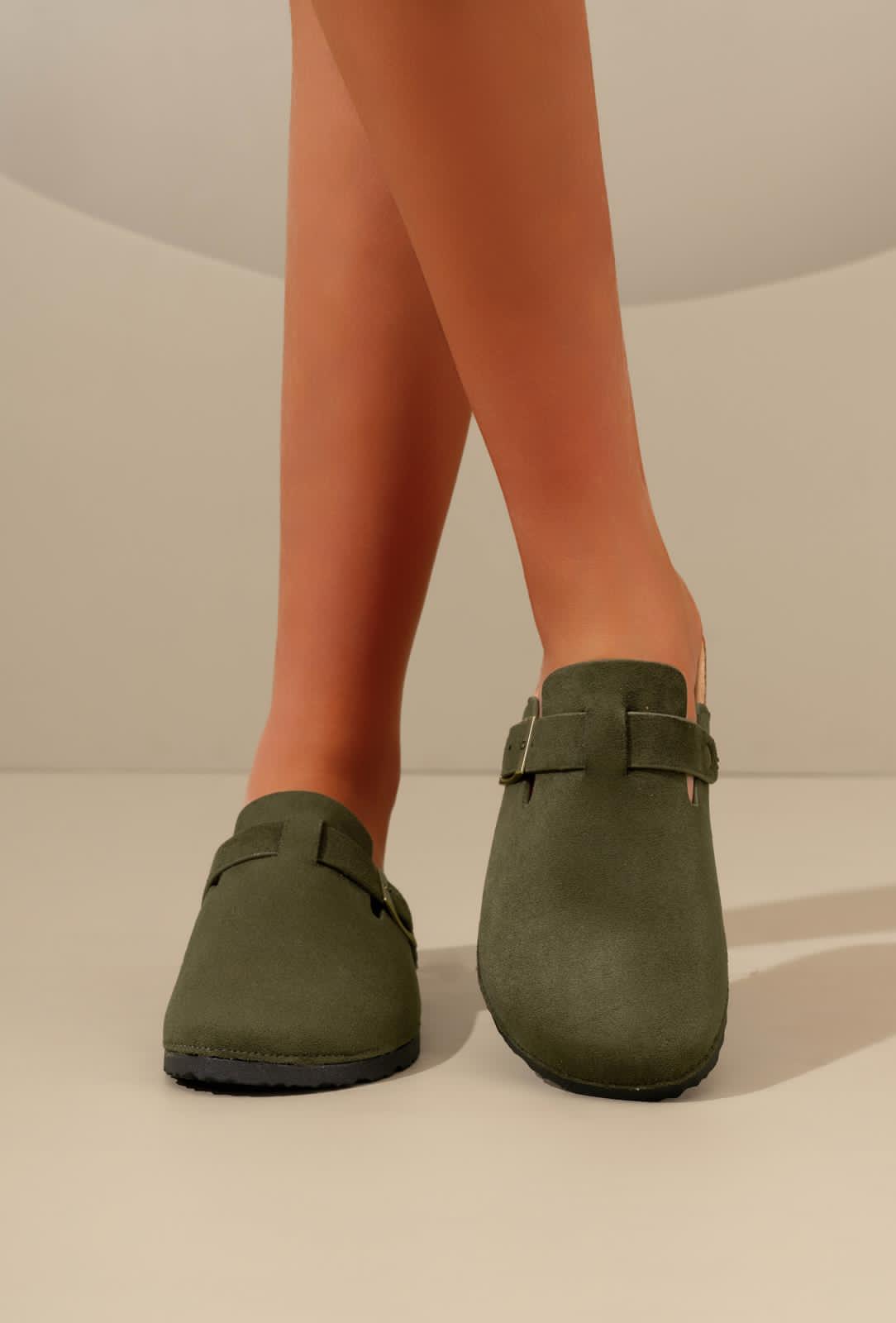 PIPER Suede Clogs
