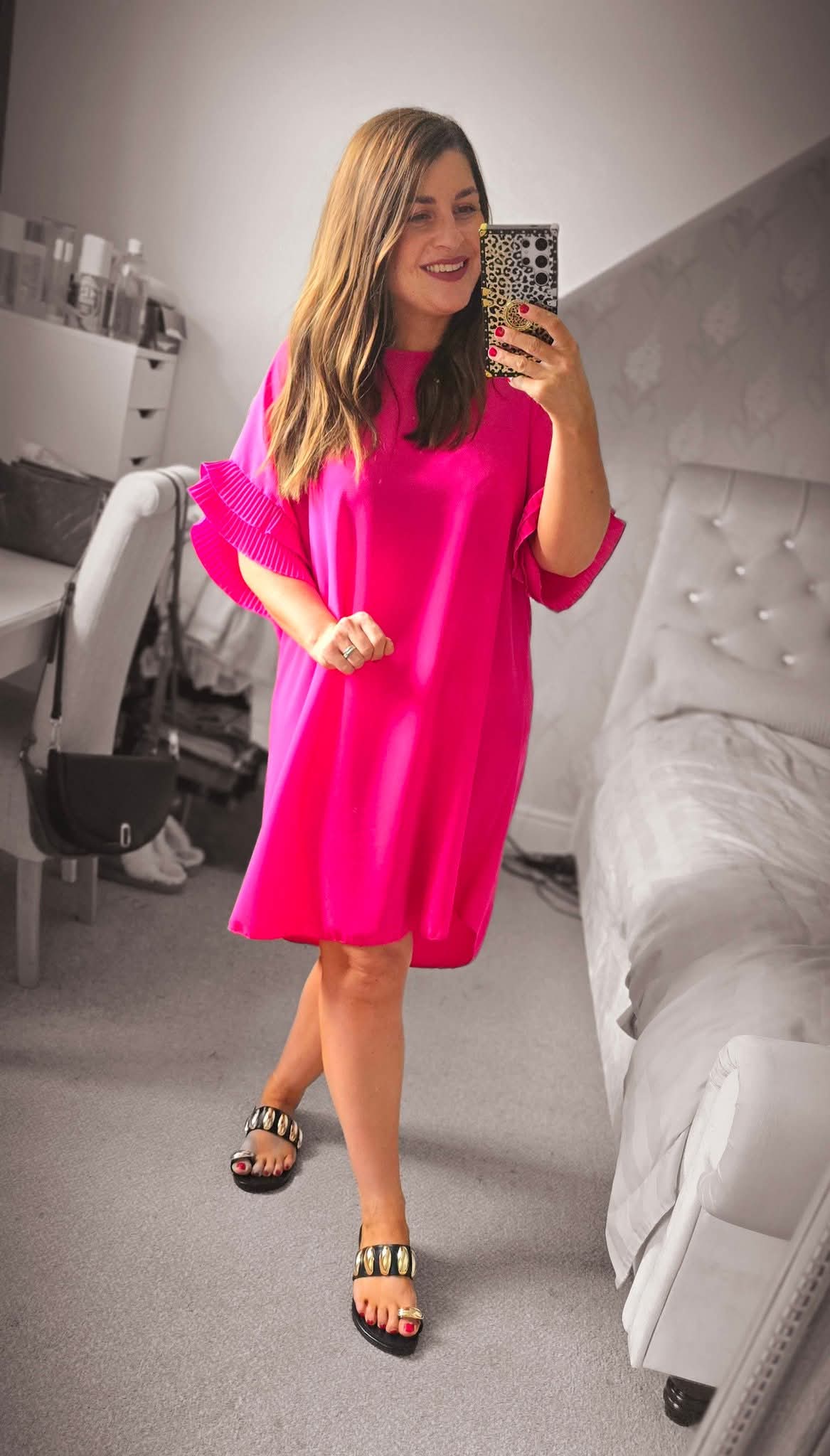 MONTY Pleat Sleeve Dress