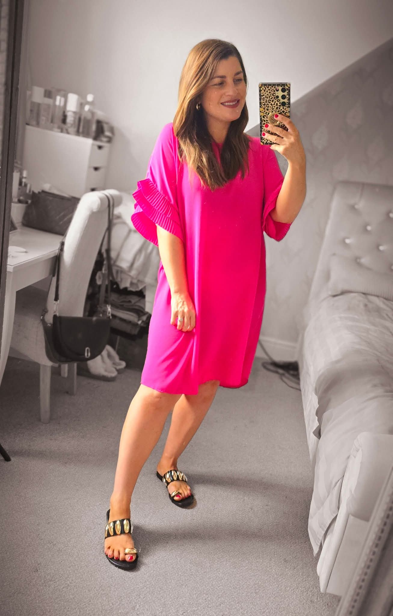 MONTY Pleat Sleeve Dress