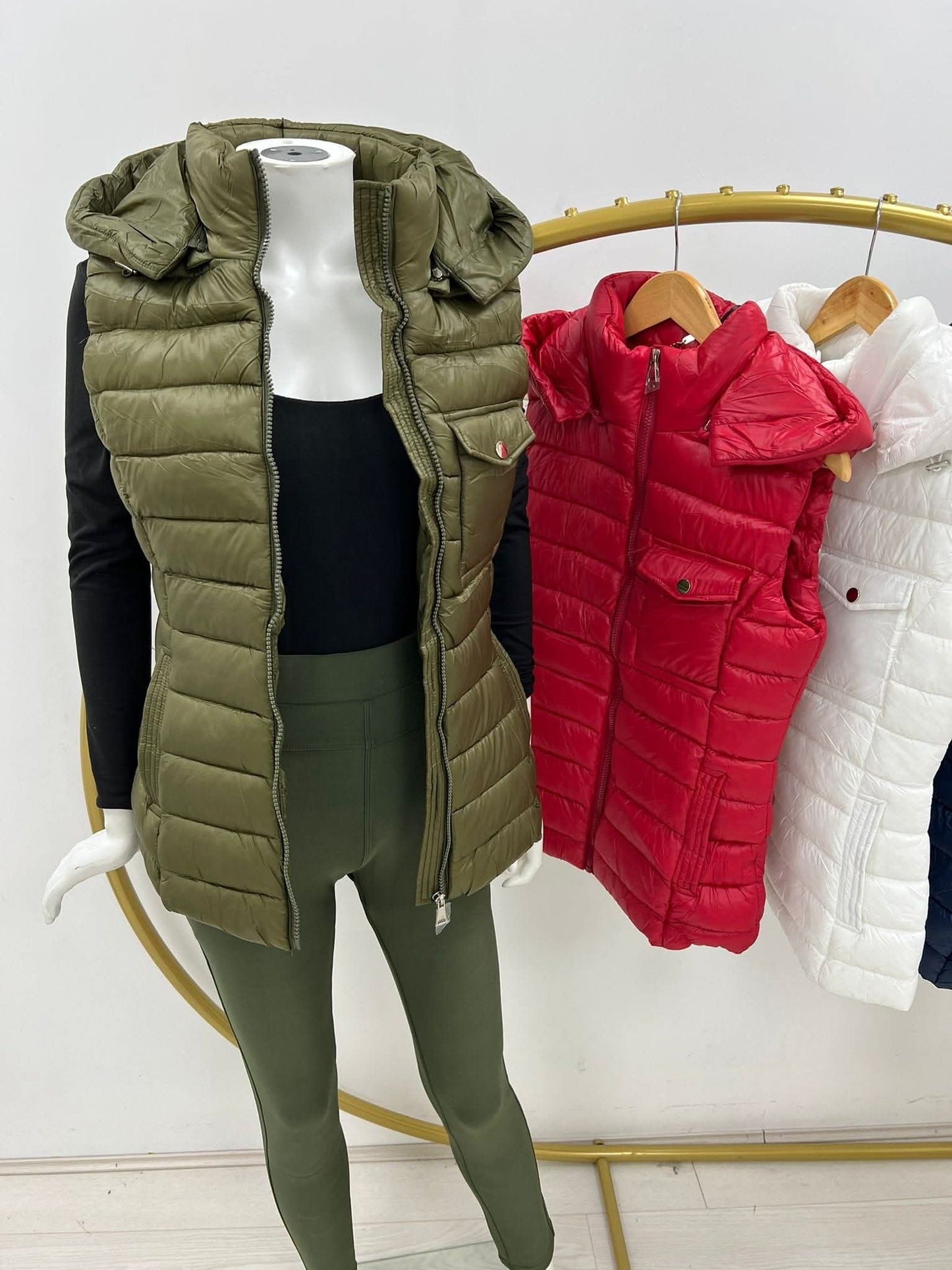 LEXY High Shine Short Hooded Gillet