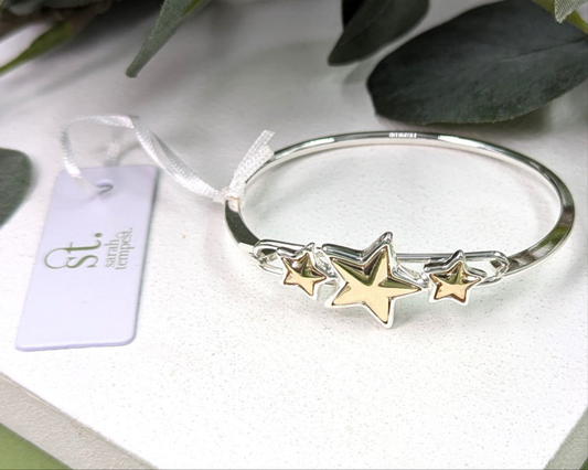 Star Bangle - Silver/Gold