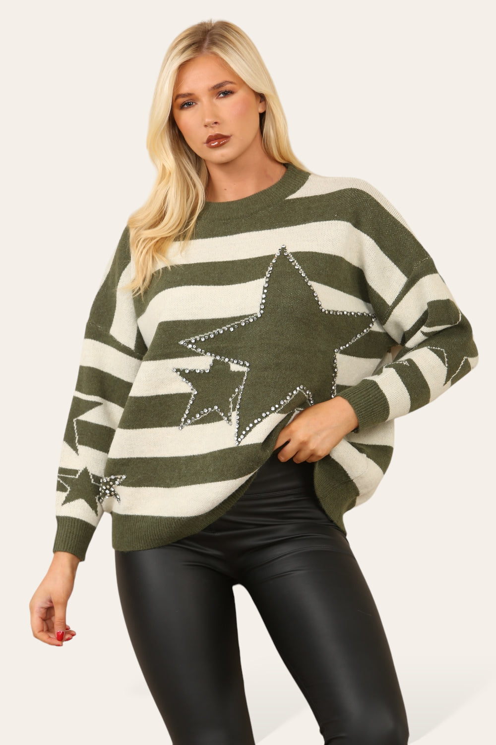 CHELSEA Crystal Star/Stripe Jumper