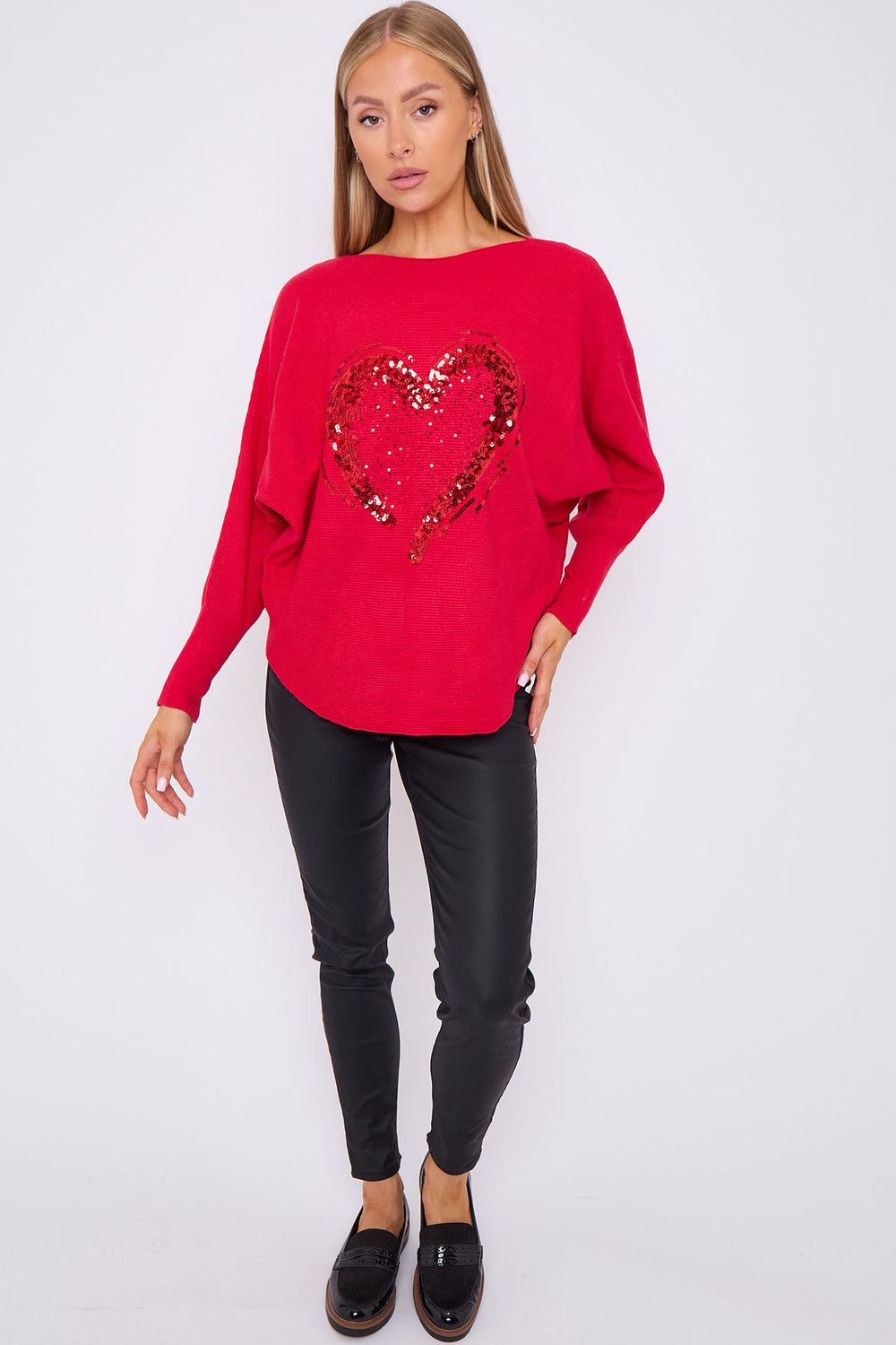 ARABELLA Sequin Heart Jumper