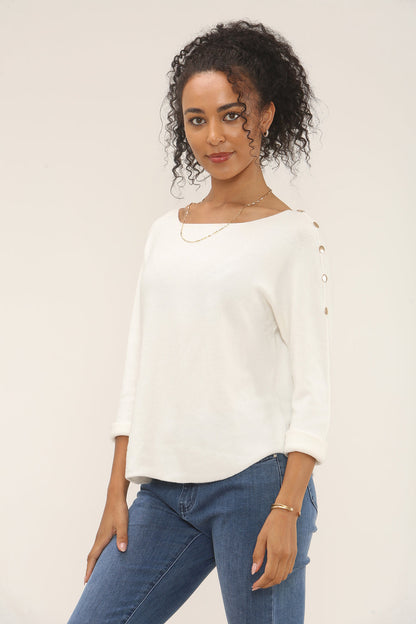 PIXIE Studded Sleeve Knit Jumper