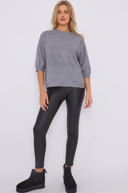 UNA Soft Knit 3/4 Sleeve Jumper