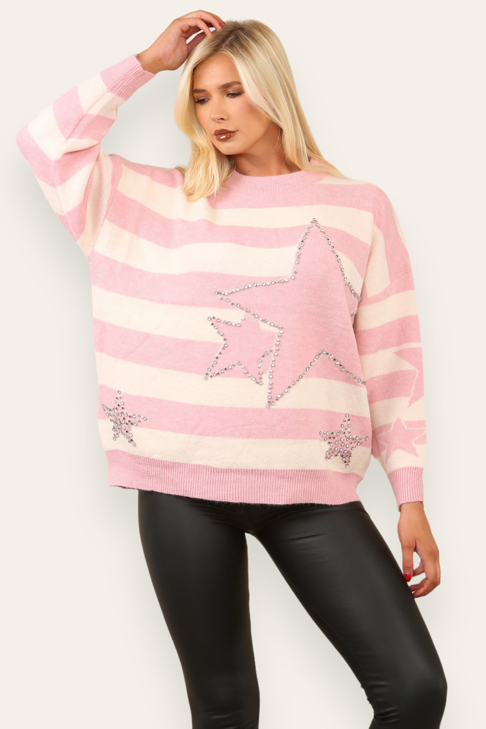 CHELSEA Crystal Star/Stripe Jumper