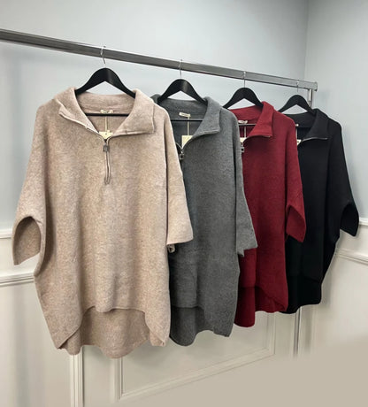 LUCIA Longline Zip Soft Knit