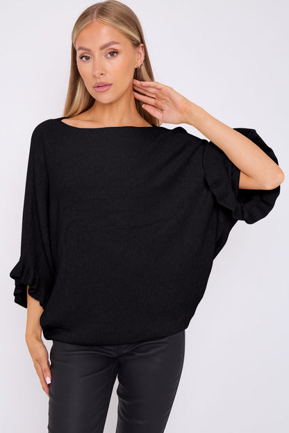 REENA Frill Sleeve Jumper