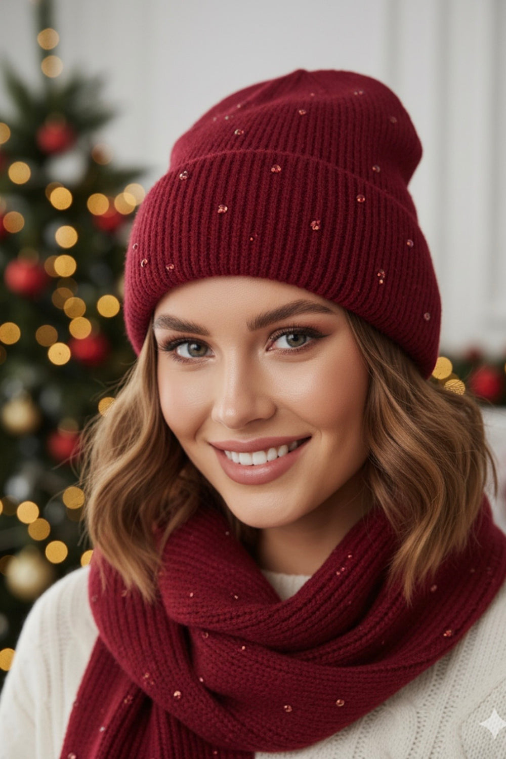 Diamanté Embellished Beanie