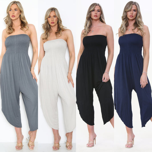 BOBBIE Plain Bandeau Jumpsuit