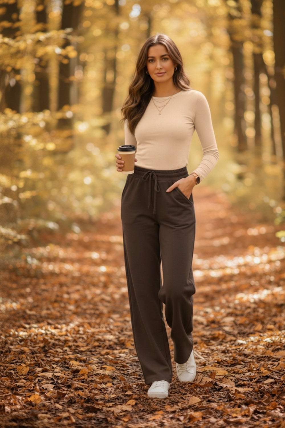 EVIE Soft Stretch Crew Neck Tee - Long Sleeve