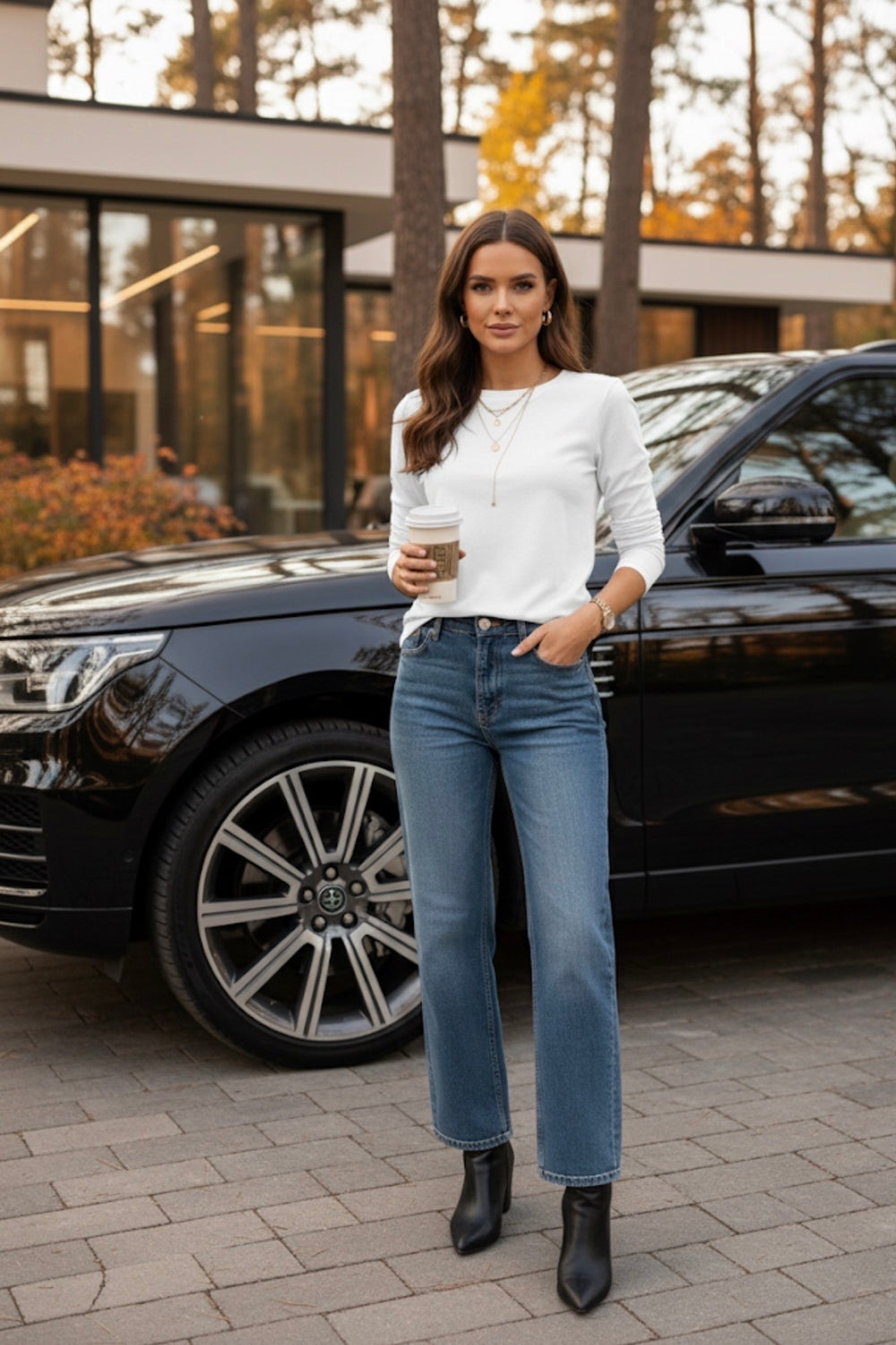 EVIE Soft Stretch Crew Neck Tee - Long Sleeve