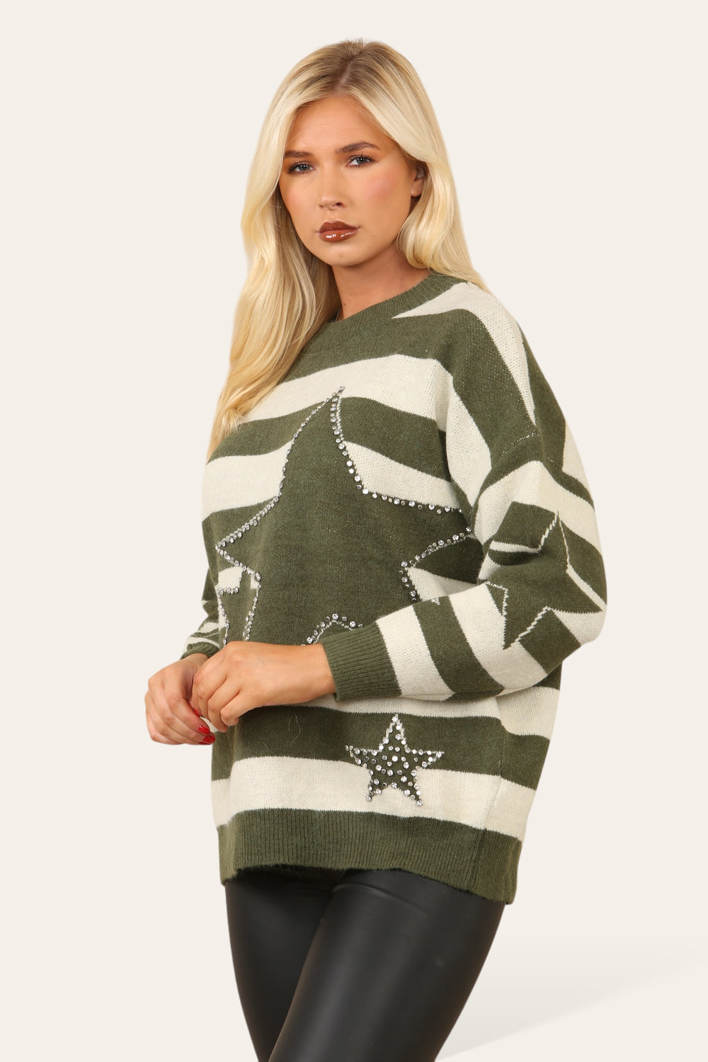 CHELSEA Crystal Star/Stripe Jumper