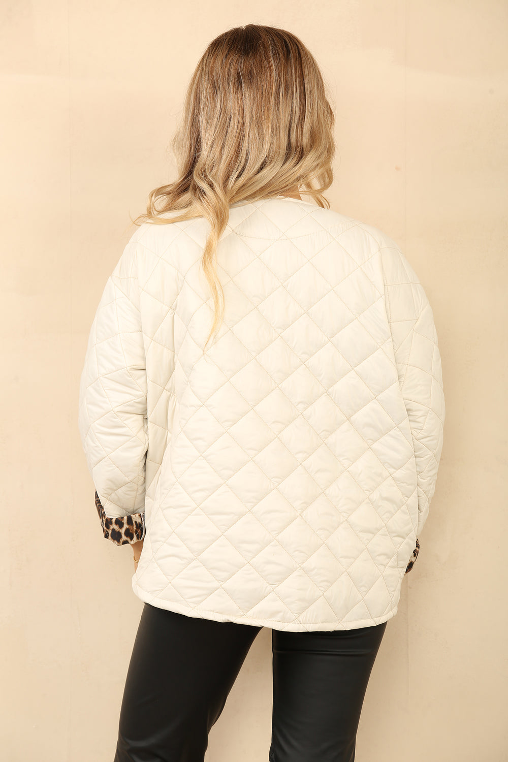 CORA Leopard Lined Quilted Jacket