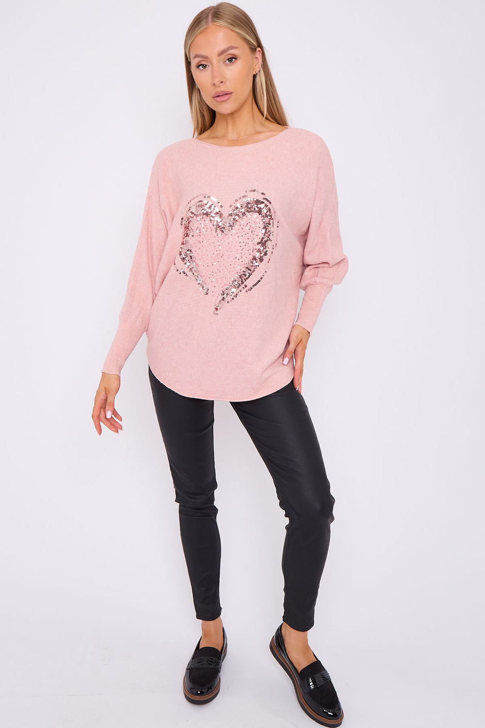 ARABELLA Sequin Heart Jumper