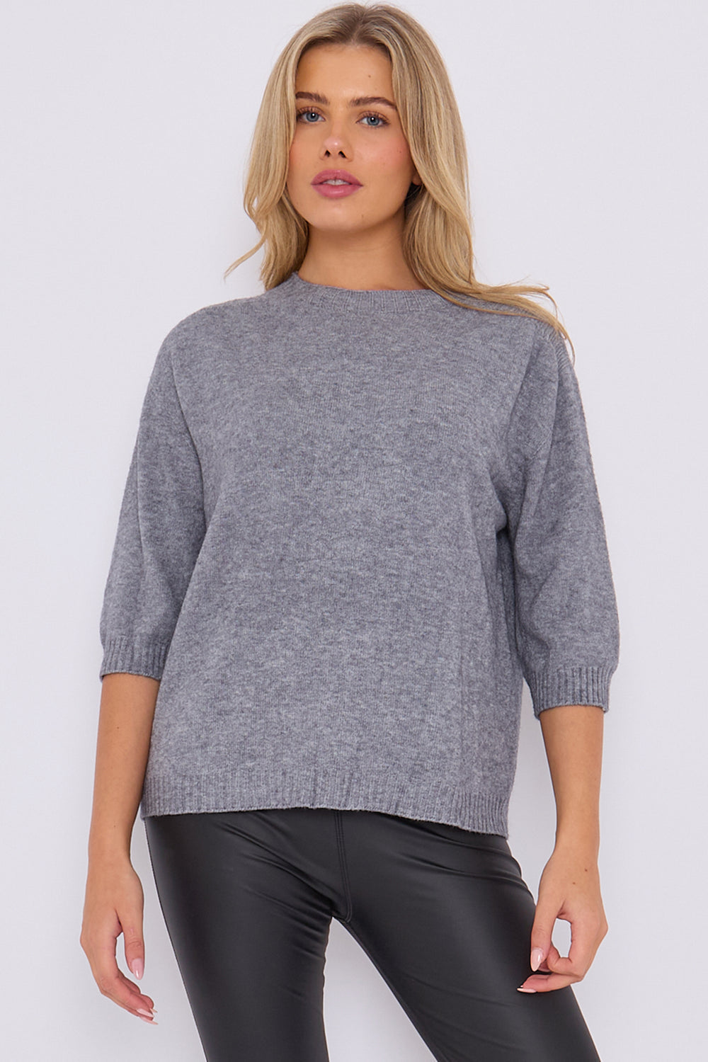 UNA Soft Knit 3/4 Sleeve Jumper