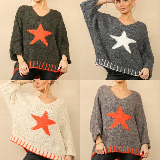 EDEN TEXTURED STAR KNIT