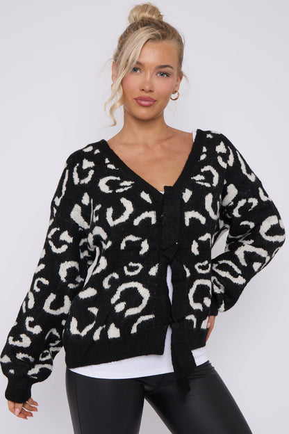 LEO Leopard Bow Knit