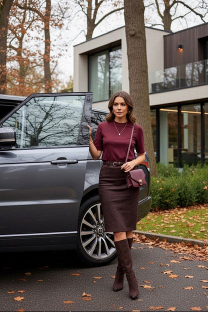 EVIE Soft Stretch Crew Neck Tee - Short Sleeve