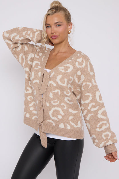 LEO Leopard Bow Knit