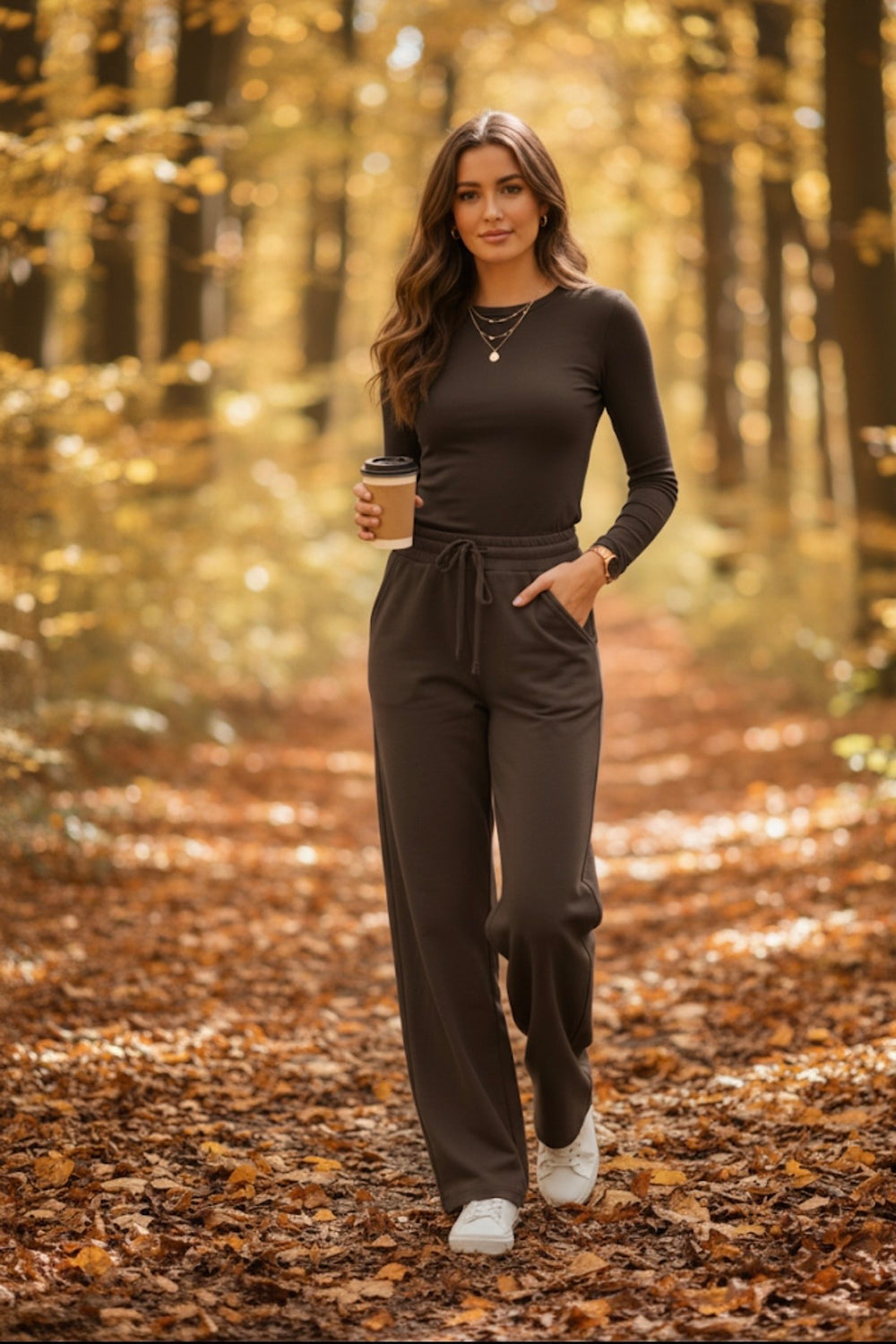 EVIE Soft Stretch Crew Neck Tee - Long Sleeve