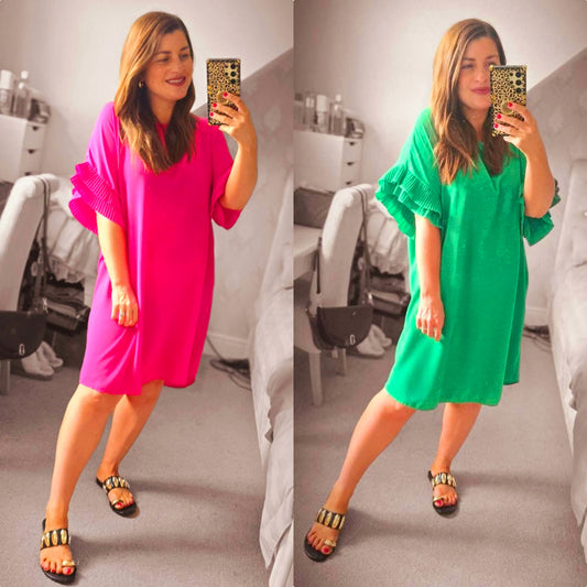 MONTY Pleat Sleeve Dress