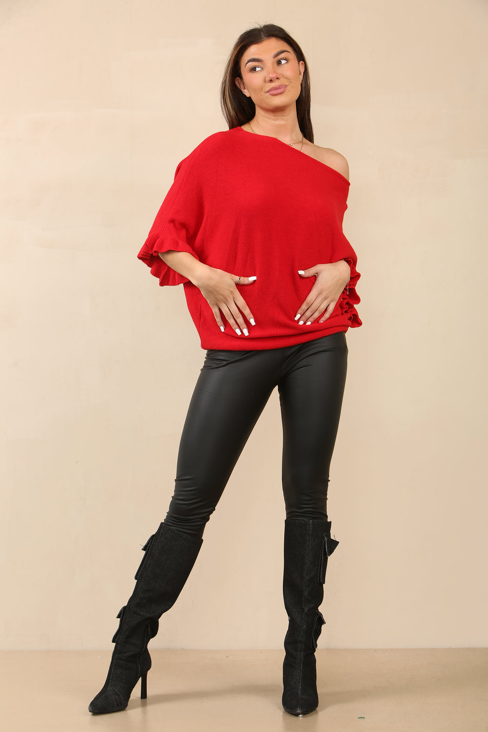 REENA Frill Sleeve Jumper