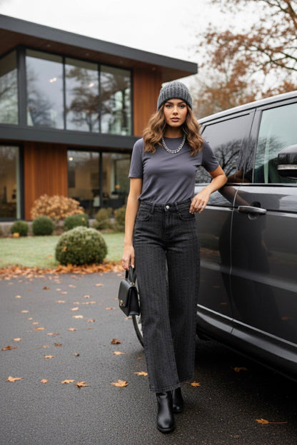 EVIE Soft Stretch Crew Neck Tee - Short Sleeve