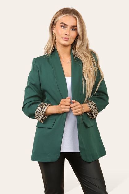 EASTON Leopard Lined Blazer