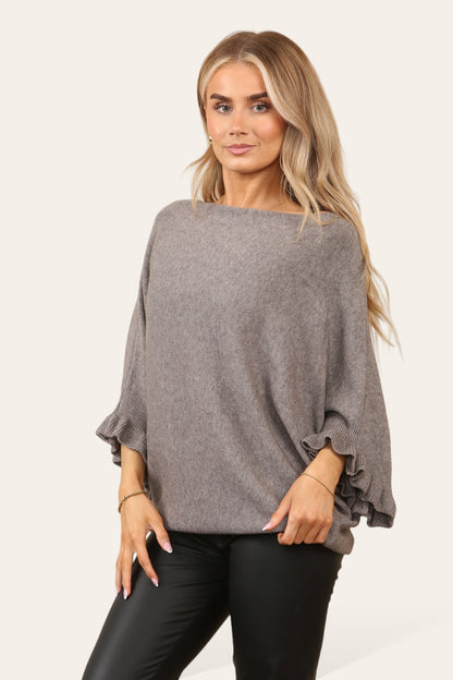 REENA Frill Sleeve Jumper