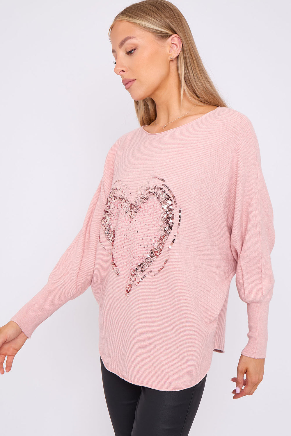 ARABELLA Sequin Heart Jumper