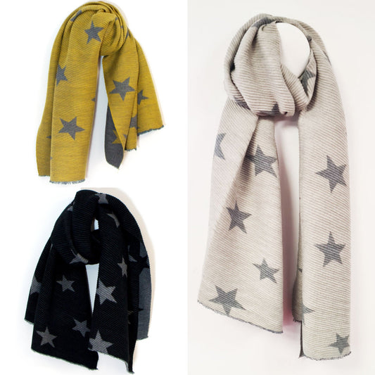 Crinkled Reversible Star Scarf